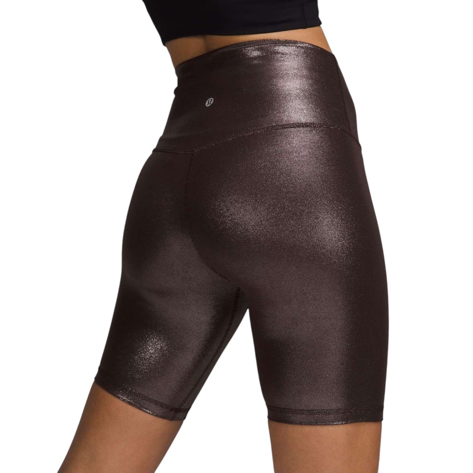 Lululemon Align High-Rise Short 8" Women 6 Shine Radiate Foil Print French Press